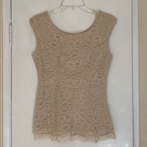 Lace Peplum Top